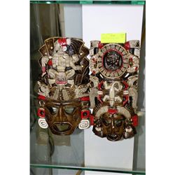 PAIR OF AZTEC WALL HANGINGS