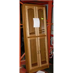 SOLID OAK SHELF - HOLDS UP 300 DVDS OR 150 SPORTS