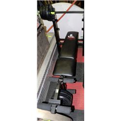 WEIDER BENCH WITH BAR AND WEIGHTS INCL.