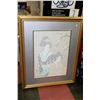 Image 1 : LARGE GOLD TONE FRAMED JAPANESE ART PICTURE
