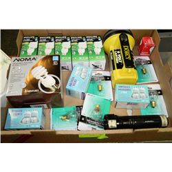 FLAT OF BULBS, FLASHLIGHTS & MORE