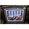 Image 1 : LARGE FRAMED MATTED BANNER PIC OF THE OILERS