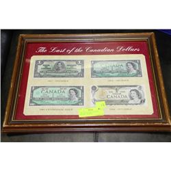 "THE LAST OF THE CANADIAN DOLLARS" FRAMED