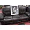 Image 3 : NEW BROWN LEATHER ELECTRIC  RECLINING SOFA
