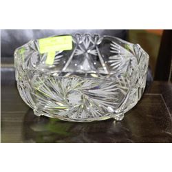 LARGE PINWHEEL CRYSTAL FRUIT FOOTED  BOWL