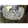 Image 1 : LARGE PINWHEEL CRYSTAL FRUIT FOOTED  BOWL