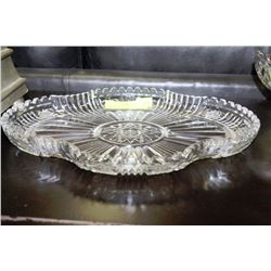 UNIQUE SHAPED CRYSTAL PINWHEEL PLATTER