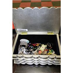 LARGE ESTATE JEWELLERY CHEST WITH CONTENTS