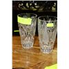 Image 1 : LOT OF 2 PINWHEEL CRYSTAL VASES