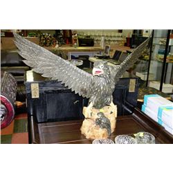 LARGE WOODEN EAGLE CARVING
