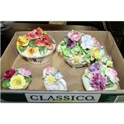 ESTATE BOX OF BONE CHINA FLORALS