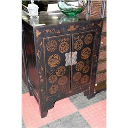 WOOD HANDPAINTED STYLE 2 DOOR CABINET