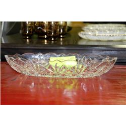 PINWHEEL CRYSTAL OLIVE DISH