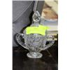 Image 1 : PINWHEEL CRYSTAL LIDDED SUGAR BOWL