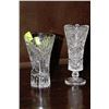 Image 1 : LOT OF 2 PINWHEEL CRYSTAL VASES