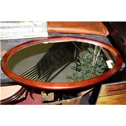ROSEWOOD OVAL MIRROR - 35"HX20"W