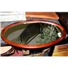 Image 1 : ROSEWOOD OVAL MIRROR - 35"HX20"W
