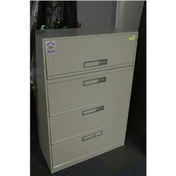 4 DRAWER LATERAL FILE CABINET - BEIGE