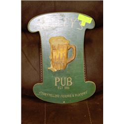 VINTAGE KELLEY'S PUB SIGN 18"X13"