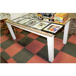 NEW 2 TONE RUSTIC STYLE KITCHEN TABLE