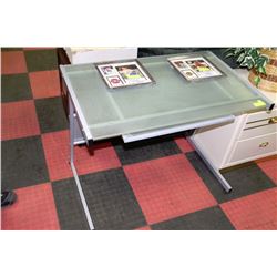GLASS COMPUTER DESK 37"X24"29"H