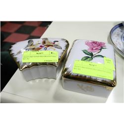 SHAFFORD HAND DECORATED DISH SET X2