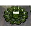 Image 1 : VINTAGE OLIVE GREEN COLORED EGG DISH