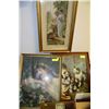 Image 1 : LOT OF 3 VINTAGE PICTURES INCL.GIRL WITH FLOWERS,
