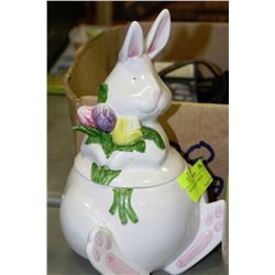 EASTER BUNNY COOKIE JAR
