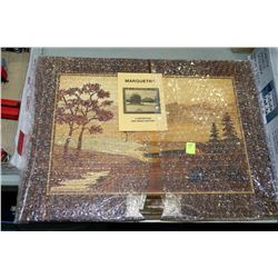WOOD INLAY FRAMED PICTURE