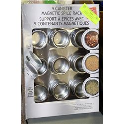 9 PC MAGNET CANNISTER CONTAINER SPICE RACK