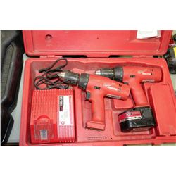 HEAVY DUTY MILWAUKEE 14V CORDLESS DRILL KIT