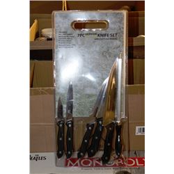 NEW 7 PC GERMAN STYLE KNIFE WITH CUTTING BOARD