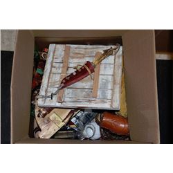 ESTATE BOX WITH NATIVE ORNAMENTS AND JEWELLERY