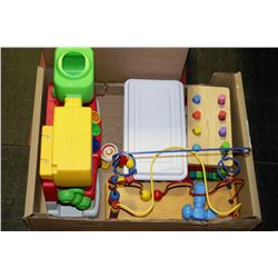 FLAT OF TODDLER TOYS INCLUDING LIL TYKES AND MORE