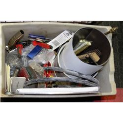 WHITE BIN W/WELDING & PLUMBING TOOLS &