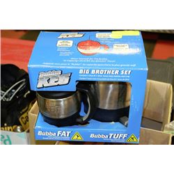 BIG BROTHER SET BUBBA FAT MUG SET WITH DUAL-WALL
