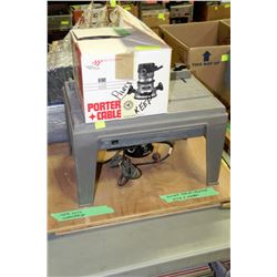 PORTER CABLE ROUTER WITH TABLE AND ACCESSORIES