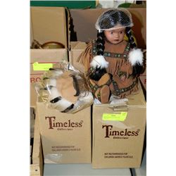 "TIMELESS COLLECTION" INDIAN DOLLS X2