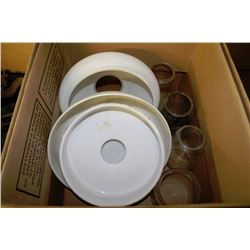 ESTATE BOX OF HURRICANE LAMP SHADES