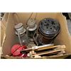 Image 1 : BOX OF ESTATE BARN LANTERNS, HOTGLASS HEATER ETC