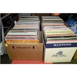 LOT OF 6 BOXES OF RECORDS ASSORTED GENRE