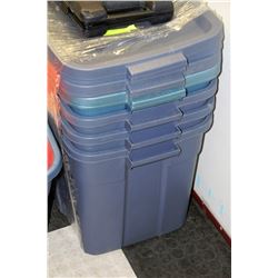RUBBERMAID ROUGHNECK 68.1 L STORAGE BIN X4