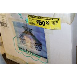 MID-18" TIFFANY-GLUE-CHIP/CHAMPAGNE HANGING LIGHT