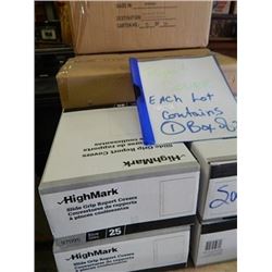 NEW REPORT COVERS - 1 WHITE BOX OF 25