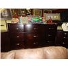Image 1 : NEW MAHOGANY BOW FRONT DRESSOR - 9 DRAWER