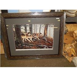 FRAMED LIMITED EDITION PRINT - PRIMAL HUNTERS - ANDREW KISS - GALLERY ESTIMATE ~$625 - ARTIST PROOF