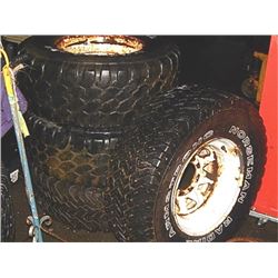TIRES - SUNLOP RARIAL MUD ROVER - 39 X 12.5R 16.5 - WITH RIMS - 4 X BID