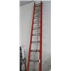 Image 1 : Red Fiberglass Extension Ladder