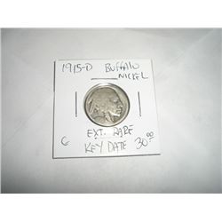 1915-D *EXTREMELY RARE KEY DATE* BUFFALO NICKEL RED BOOK VALUE $30.00+ *NICE EARLY GOOD GRADE*!!